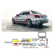 CVBS-AHD720P Rear View Camera Night Vision Reversing Camera for E Class E200 E260 E300 E350 E63 W212 C207 W207 Black