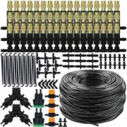 10-50M Automatic Watering Irrigation Kit 4/7mm Hose 1/4'' Mist Nozzle Sprinkler