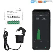WiFi Energy Meter Current Clamp Transformer Power Monitor 110-230V 50-60Hz 80A