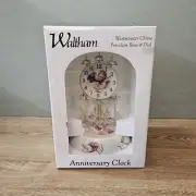 Waltham Anniversary Clock, Cherubs / Angels, Porcelain, Westminster Chime, New