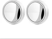 2Pcs Adjustable Blind Spot Mirror Car Auxiliary Rearview Convex Mirror Round Frame Wide Angle Mirrors for Car Reverse(White (2pcs))
