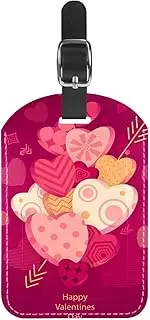 [WOSHJIUK] Luggage Tags,2 Pack Labels Suitcase Tags,Valentines Day Colored,Luggage Tags Privacy Protection Travel Bag Tag