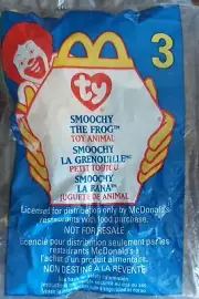 1999 McDonalds Happy Meal TY Smoochy The Frog Teenie Beanie Baby Plush #3 NIP