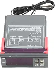 Temperature Regulator -50℃~110℃ Probe, Digital Controller Thermostat Temperature Controller Radiator Cooling Probe (AC110~220V)