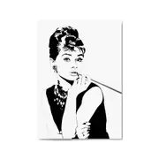 Audrey Hepburn Fashion Minimal Bedroom Wall Art #1