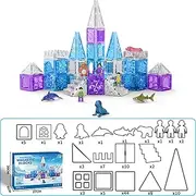 Magnetic Tiles Toddler Toys Games Sensory Toys for Toddlers 3-4 Magnetic Blocks for Kids Age 3-5 4-8 Outdoor Toddler Activities Preschool Building Learning Toys (106 PCS)