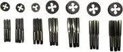 TAP DIE SET 7 SIZE 3/16" to 3/8" - 32 & 40 TPI CARBON STEEL ME