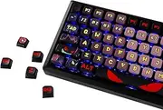 YMDK Evil Briquettes B Theme Keycap PBT+PC Top Print Side-lit Shine Through MDA Profile125 Keys Dye Sub Cool Custom Keycaps for MX Mechanical Keyboard