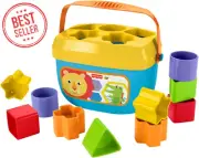 Baby First Blocks Stacking Toy Shape Sorting Playset for Infants 6+ Months
