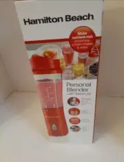 Hamilton Beach Single-Serve Blender with Travel Lid Never Used Red (51101R)