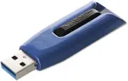 128GB USB 3.0 Cap-Less Flash Drive for PC and Mac - Blue Storage Solution
