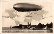 Mint Germany RPPC Postcard Graf Zeppelin LZ 127 Round The World Fligh Route
