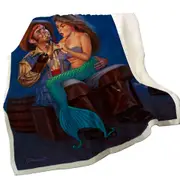 The Proposal Funny Cool Pirate and Mermaid Throw Blanket