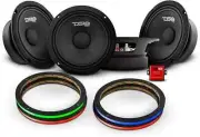 4x DS18 6.5" Speakers with 4x LED RGB Speaker Rings and Bluetooth RGB Controller