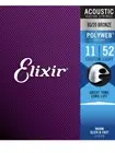 ELIXIR Acoustic Guitar Strings 80/20 Bronze Custom Light (11-52) POLYWEB Coating