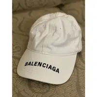 在飛比找蝦皮購物優惠-（已售出）Balenciaga 巴黎世家白色刺繡帽 專櫃正品