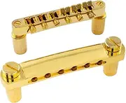 Musiclily ABR-1 Style Tune-O-Matic Bridge and Tailpiece with Anchors and Studs Set for Epiphone Les Paul SG Style Electric Guitar,Gold