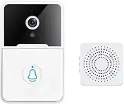 [Eacam] Wireless Video Doorbell Camera Visual Smart Doorbell with Motion Detection Night Vision 2-Way Audio Real-Time Monitoring AAA Batteries Powered