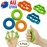 Set of 6 Finger Stretcher Hand Resistance Band Hand Grip Strength Exercise