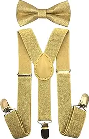 [LOBESASY] Kids, Toddlers Suspender and Bow Tie Set, Adjustable Set and Colors for Boys and Girls