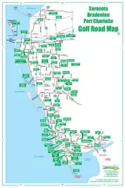 Golf Road Map - Sarasota / Bradenton / Port Charlotte Golf Map - Golf Travel Map