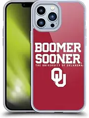 Head Case Designs Officially Licensed University of Oklahoma OU Boomer Sooner Soft Gel Case Compatible with Apple iPhone 13 Pro Max