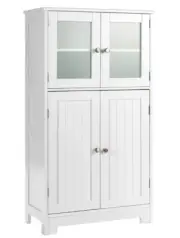 Wood Bathroom Storage Cabinet Shelf Rack Toilet Shower Space Saver Bath Floor