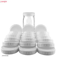 在飛比找蝦皮購物優惠-Yaoqin 10 件裝梅森罐蓋無襯裡羅紋塑料杯蓋用於普通口