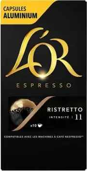 L'Or Espresso Cafï¿½ Ristretto - Intensitï¿½ 11 - 50 Capsules en Aluminium Compa
