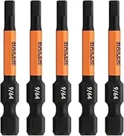 Hex 9/64" Impact Driver Bit - Railer Allen Wrench Drill Hex Bits. 1/4 Quick Release S2 Steel 2 inch 9/64" Hex Bits. (5 Pack)