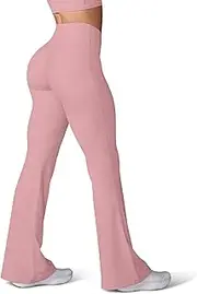 [HEGALY] Women's Flare Yoga Pants - Crossover Flare Leggings High Waisted Tummy Control Workout Casual Bootcut Pants
