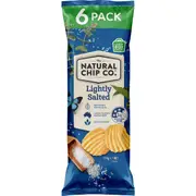 The Natural Chip Co Lightly Salted Sea Salt Potato Chips Multipack School Snacks 6 pack