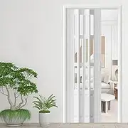Sliding Folding Door, Temporary Room Divider Screen, Divider Gate, Pleated Sliding Accordion Roll up Screen for Kitchen Bathroom Patio(Style c,62 * 80in)