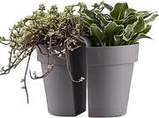 Railing Planter Box,Drainage Fence Planter | Space-Saving Garden Accessory for Succulent Strawberry Flowers Support Apartment Urban House Balcony