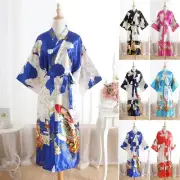 Kimono Gown Robes Robe Silk Thermal Wedding Women Bridesmaid Sleepwear