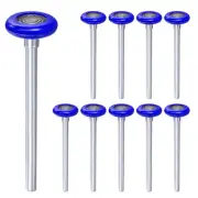 10pcs 1.8" Nylon Garage Door Rollers for 2" Garage Track, 7" Long Stem, Blue