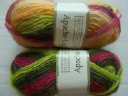 Northland Apache Light gradient 100% wool yarn, Life, lot of 2 (153 yds ea)