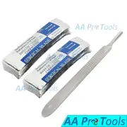 100 Scalpel Blades #12 Pack + Scalpel Handle #3 Surgical Knife Dermaplaning