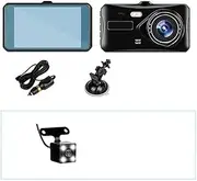 New Car Video Recorder Touch Screen 4-inch Driving Recorder HD 1080P Dual-Lens Front and Rear Video Car Driving Recorder(Dual len Down line)