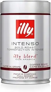 illy Intenso Roast Whole Coffee Beans, 250g - Bold Flavor, Freshly Roasted Beans for Espresso & Coffee Machines - Premium Italian Coffee Beans