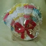 NAPKIN HOLDER DISH CLOTH SET NOS ARTISTIC WIRE PRODUCTS MCM FLEUR DE LIS HANSON*