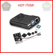 Raspberry Pi 4 Case, MazerPi Raspberry Pi Case with Cooling Fan, Raspberry Pi 4