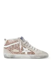 Golden Goose Deluxe Brand Women's Mid Star Glitter Mid Top Sneakers