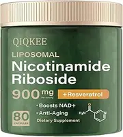 NAD+Nicotinamide Liposomal Nicotinamide Riboside,Resveratrol,Quercetin Supplement,Supplement 900MG Pure Organic for Energy 80 Capsules
