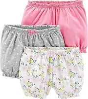 [Simple Joys by Carter's] Baby Girls' Bloomer Shorts, Pack of 3