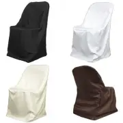 100 Folding Polyester Chair Covers Made in China 3 Colors Wedding Party Event
