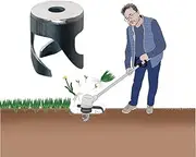 Weed Root Removal Head Tiller-O – Trimmer Attachment - Root Tiller Attachment - Weed Eater Head - Brush Cutter Head - Weed Eater Attachment - Garden Weeder - Trimmer Blade (Tiller-O for Loose Soil)
