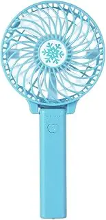 zolyet Portable USB Battery Fan Ventilation Foldable A Conditioning Fans Foldable Cooler Operated Hand Held Cooling Fan for Home (Blue) Blue