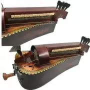 Bird's eye Maple wood 6 strings 24 keys Hurdy Gurdy,inlay shell and drawing