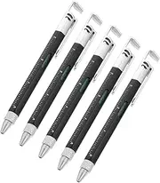 SHOWERORO 1set Multi Function Tool Pens Ballpoint Pens Screwdriver Level Gauge Ruler for Engineers Woodworkers and Handymen Versatile and Lightweight Design 5pcs